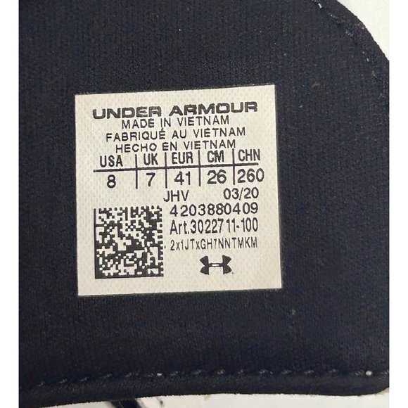 Under Armour UA Ignite VI Slide Sandal Color Black / White Size 8 M US Sporty main image 4